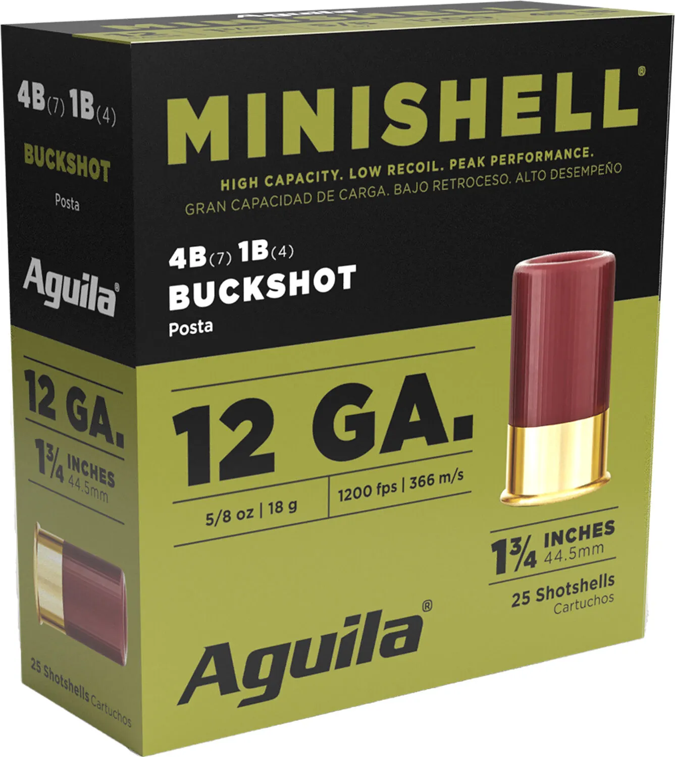 Aguila Minishell 1 3/4" 5/8oz Buckshot 25 Shells