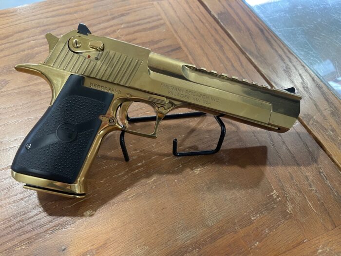 Magnum Research Desert Eagle Mark XIX 50 AE Titanium Gold Finish *USED*