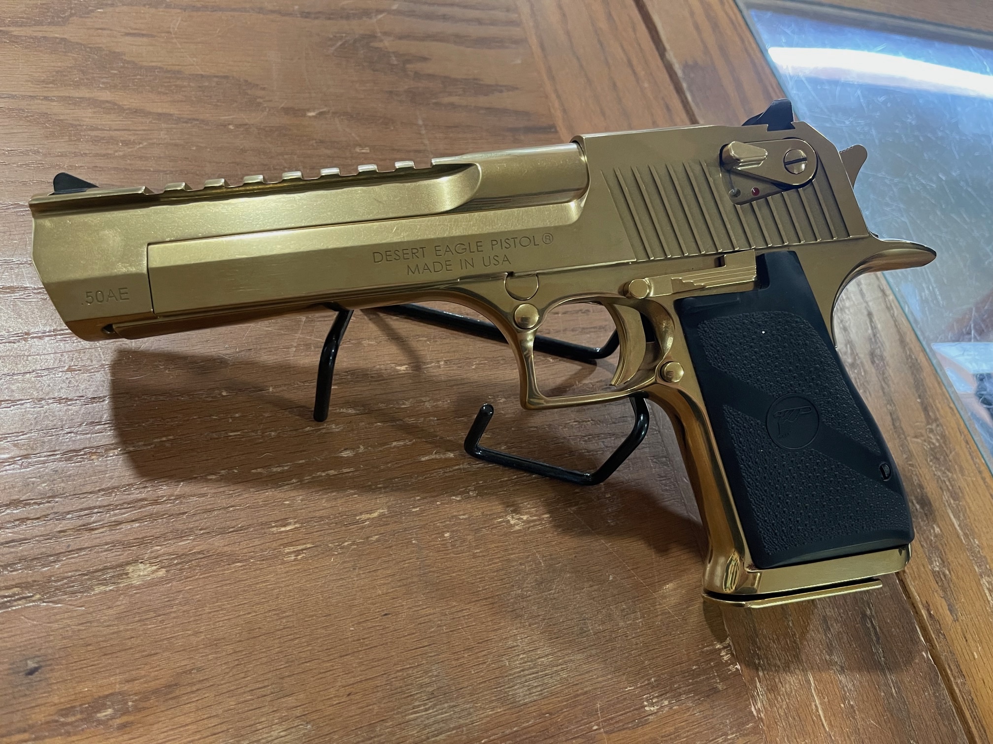 Magnum Research Desert Eagle Mark XIX 50 AE Titanium Gold Finish *USED* - Image 2