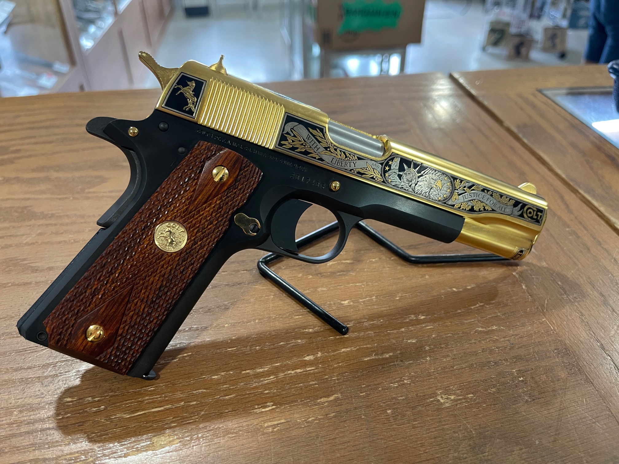Cased Colt Government Model 1911 45 ACP Patriotic Tribute Pistol - Image 2
