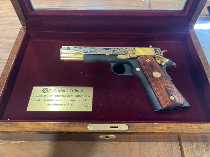 Cased Colt Government Model 1911 45 ACP Patriotic Tribute Pistol