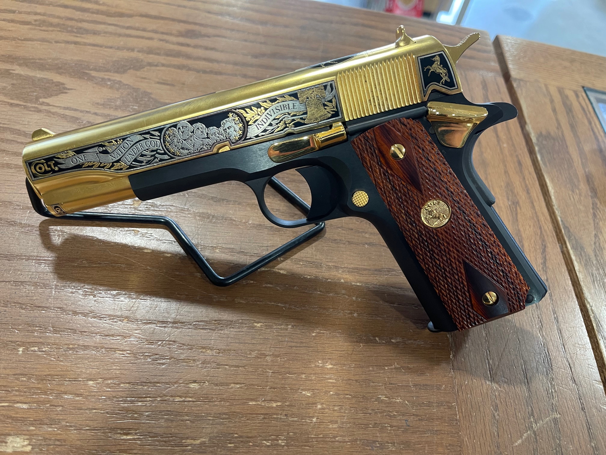 Cased Colt Government Model 1911 45 ACP Patriotic Tribute Pistol - Image 4