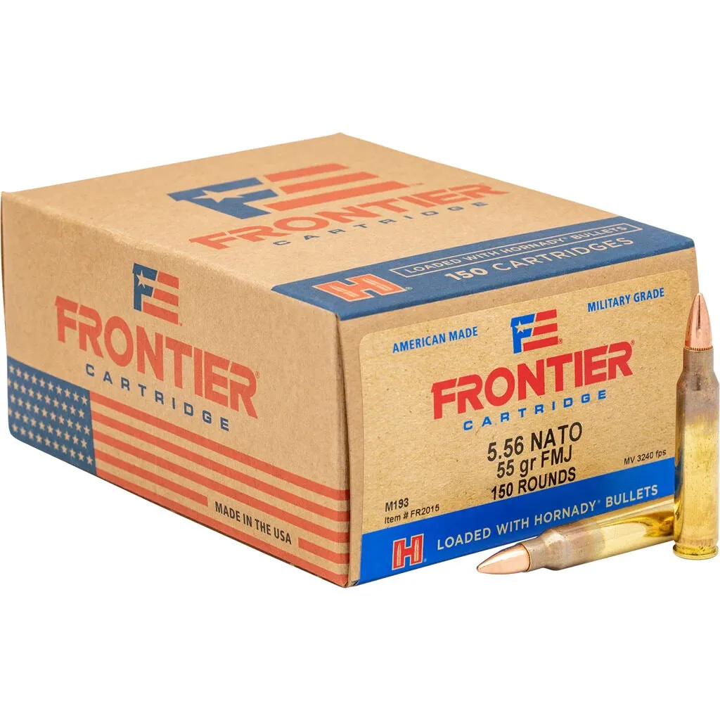Hornady Frontier 5.56 NATO 55 gr FMJ M193 150 round box