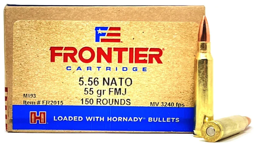 Hornady Frontier 5.56 NATO 55 gr FMJ M193 150 round box