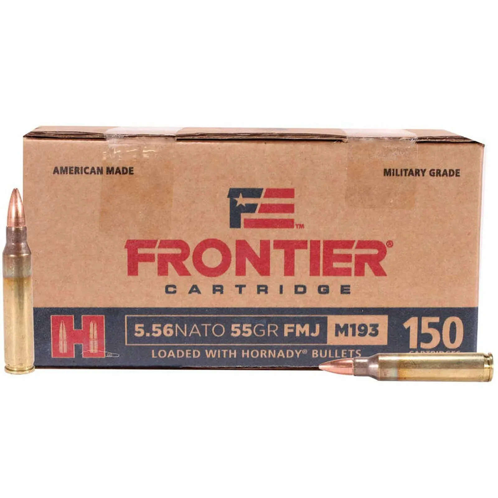 Hornady Frontier 5.56 NATO 55 gr FMJ M193 150 round box