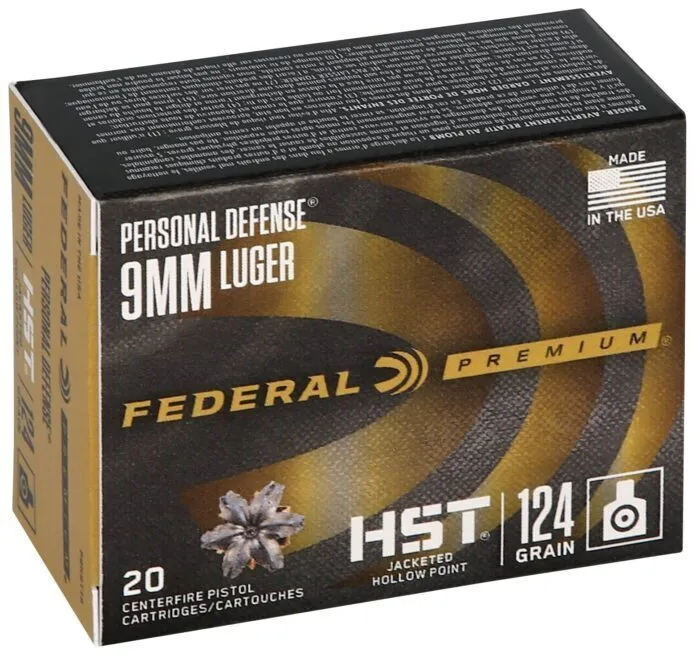 Federal HST 9mm 124 gr JHP 20 round box