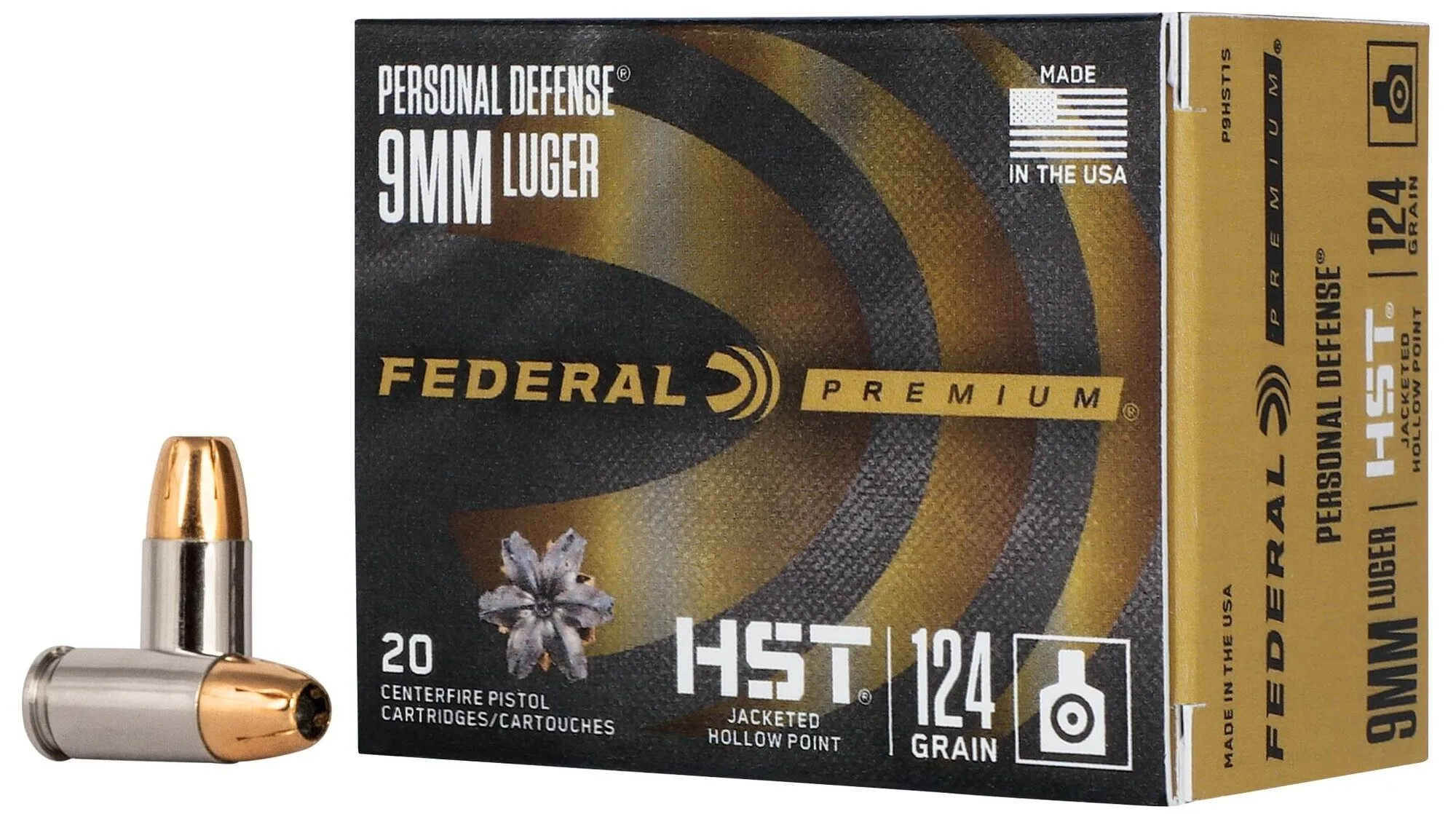 Federal HST 9mm Luger 124 GR JHP Personal Defense 20 Rounds - Image 2